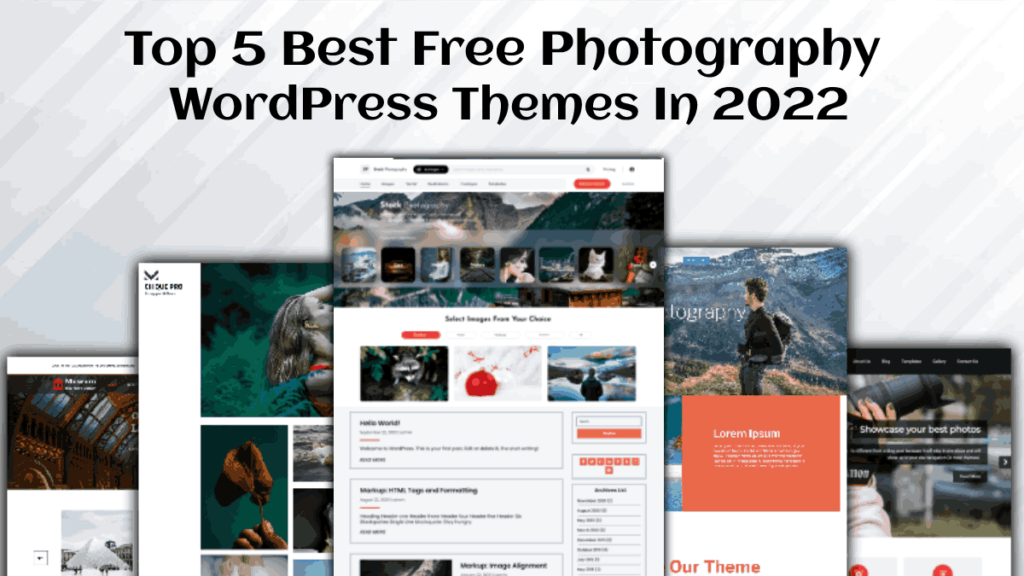 Top 5 Best Free Photography WordPress Themes In 2022 - WP Themes