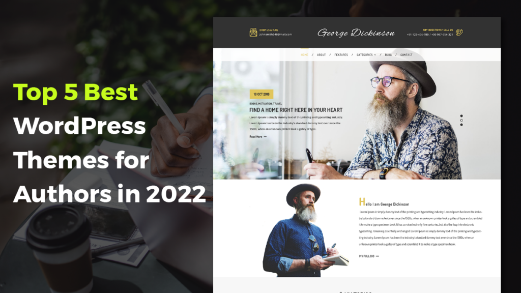 Top 5 Best WordPress Themes for Authors in 2022