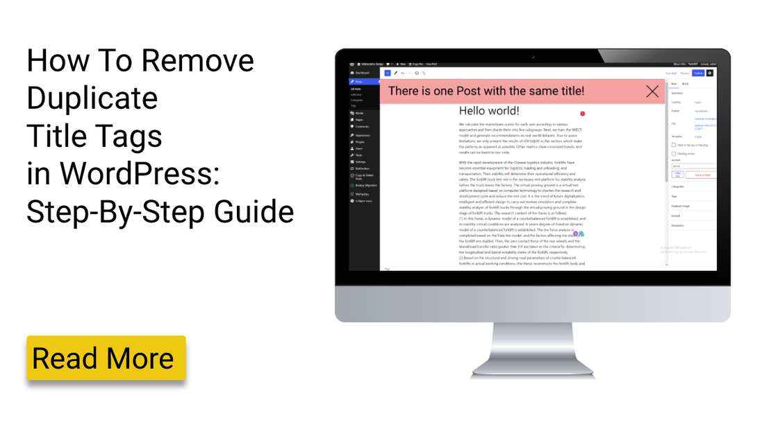 How To Remove Duplicate Title Tags in WordPress: Simple Guide