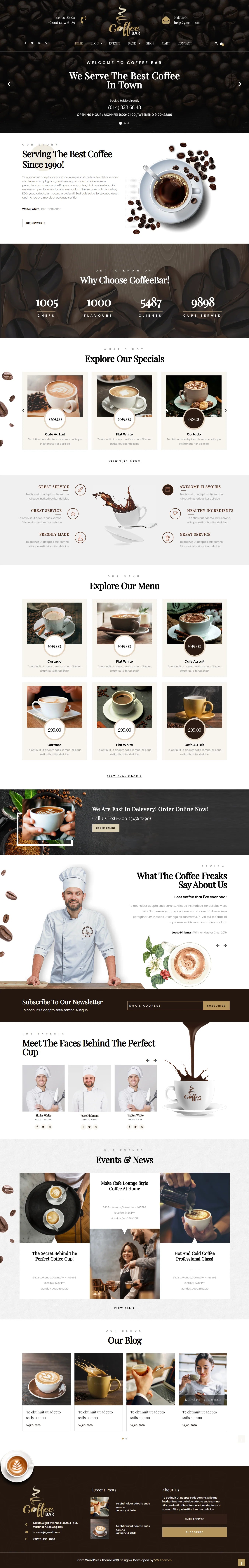 cafe wordpress theme