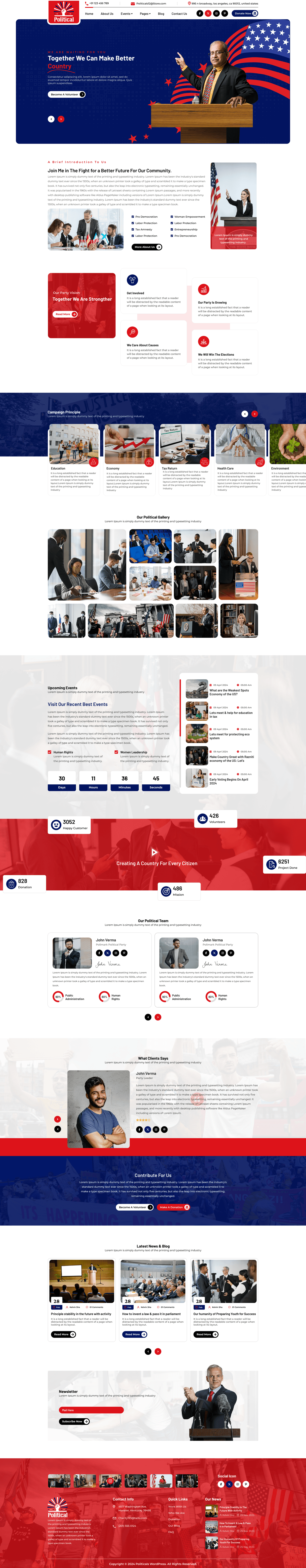 Political Candidate WordPress Theme