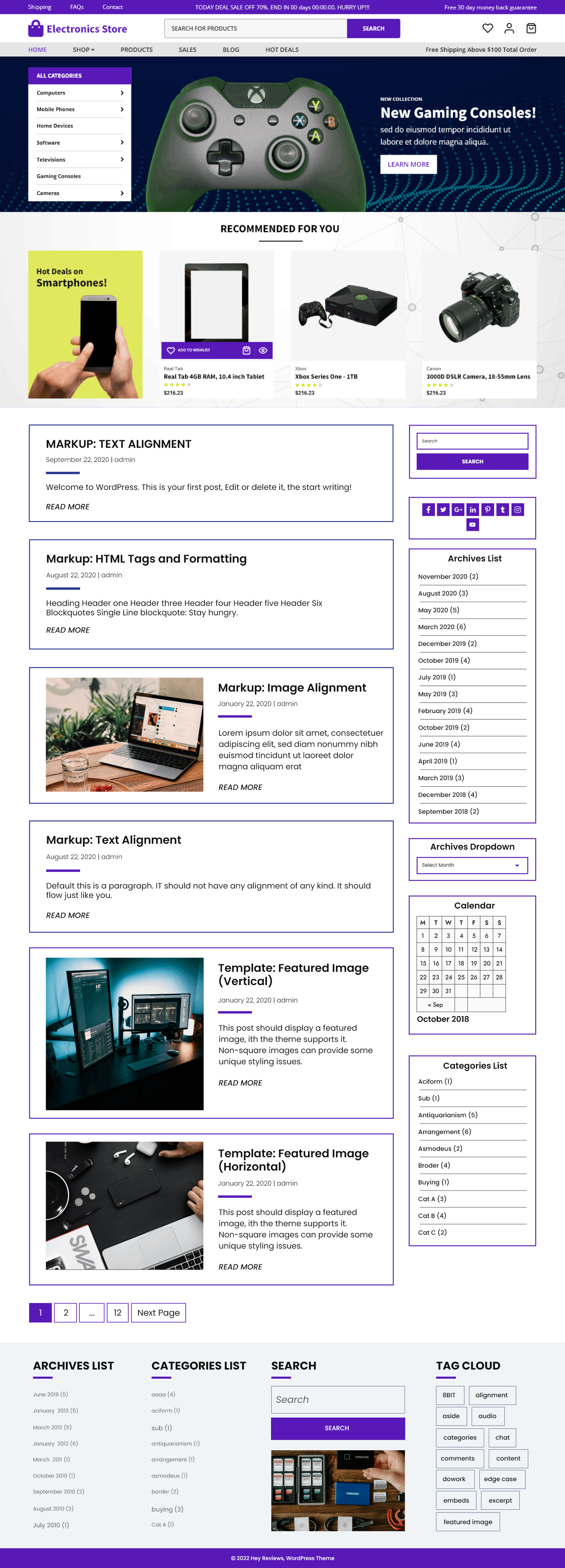 Free Electronics WordPress Theme