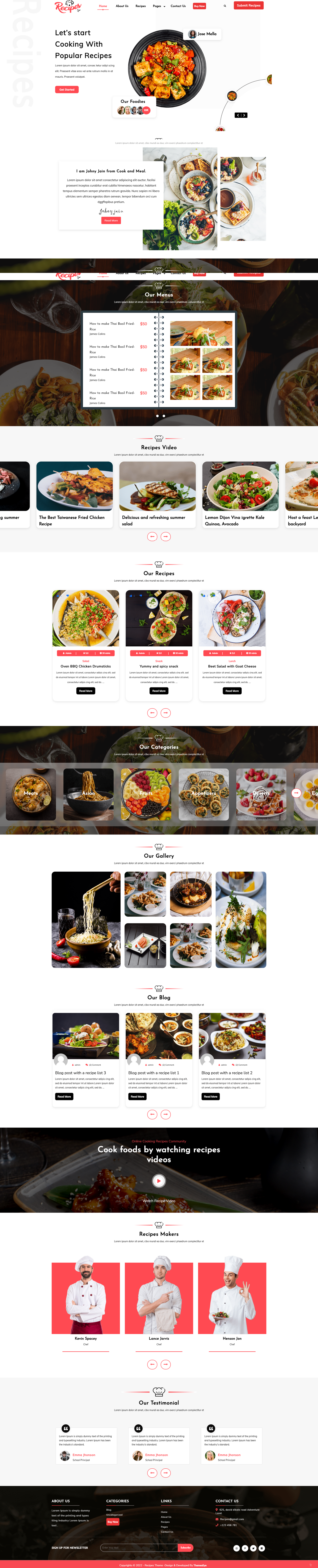 Cooking WordPress Theme