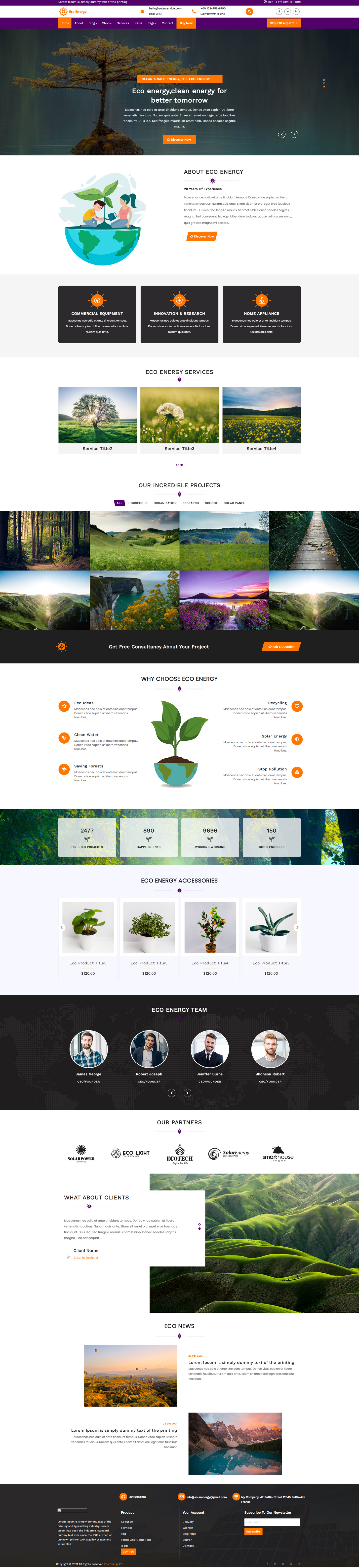 Eco Energy WordPress Theme