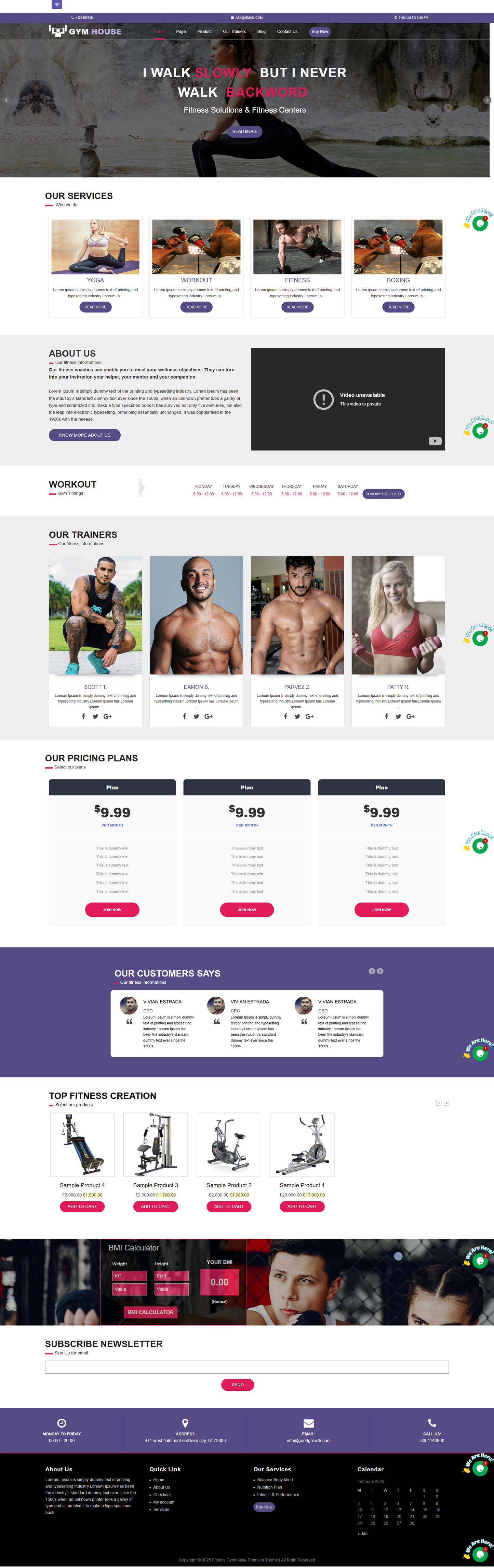 Premium Fitness WordPress Theme