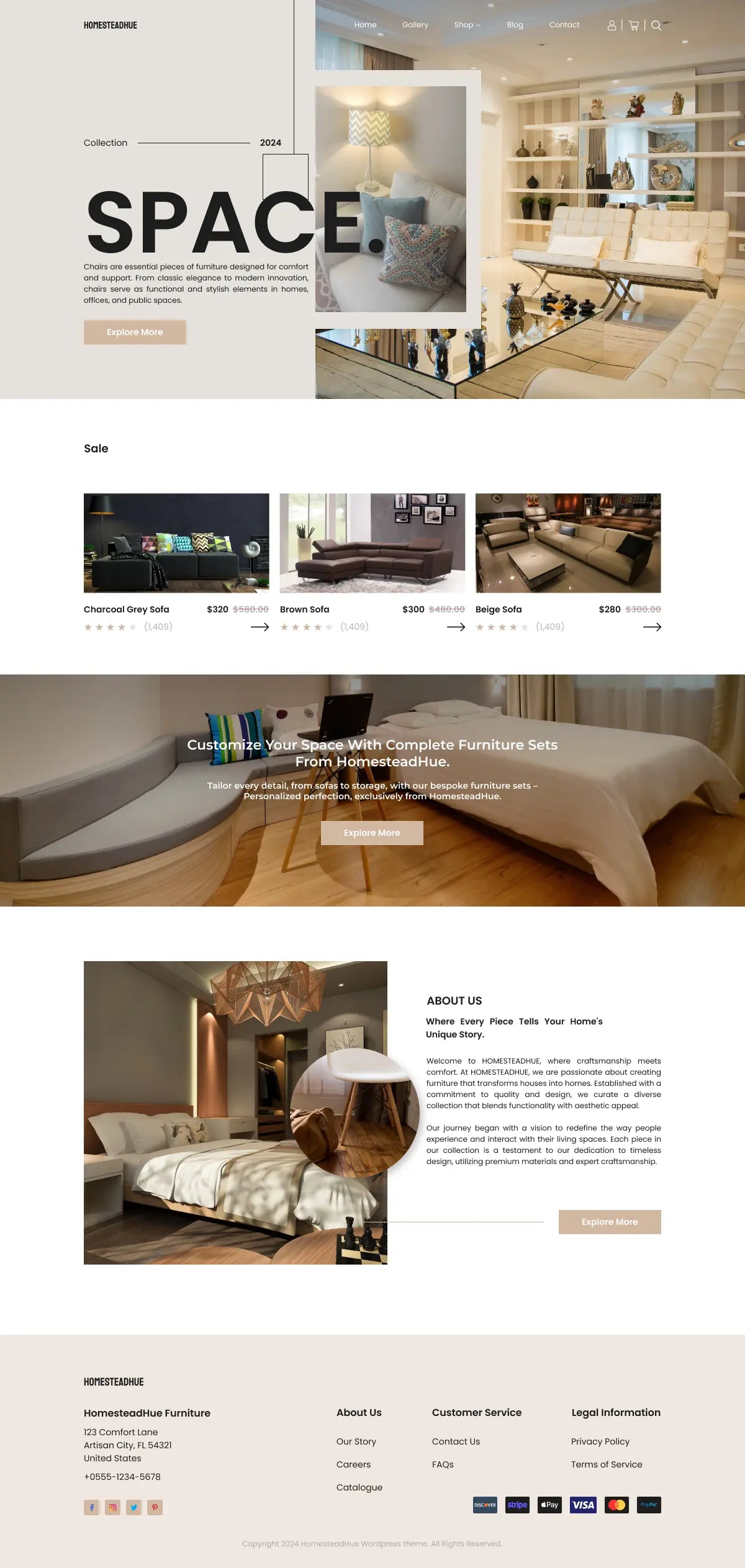 Free Furniture WordPress Theme